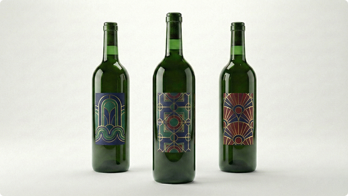 Dokulu Şarap Etiketi